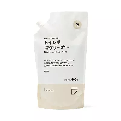 일본 무인양품 식물 유래 세정 성분 화장실용 거품 클리너 리필용 1050ml