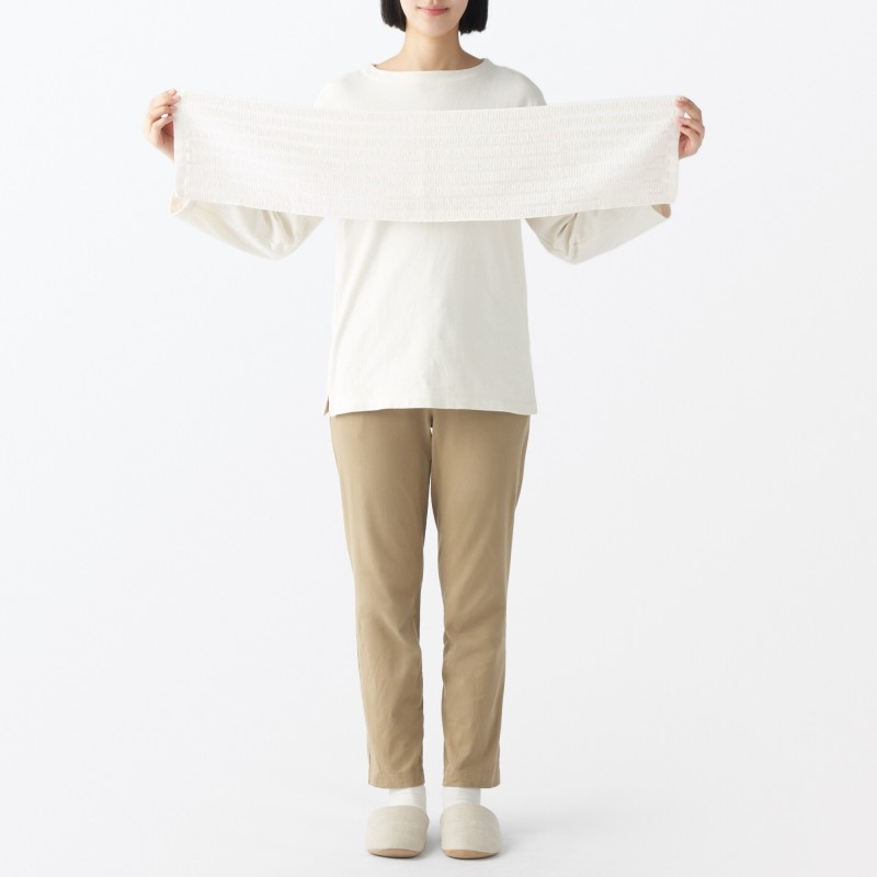일본 무인양품 실크 혼방 파일 바스타올 바디 타월 18x90cm