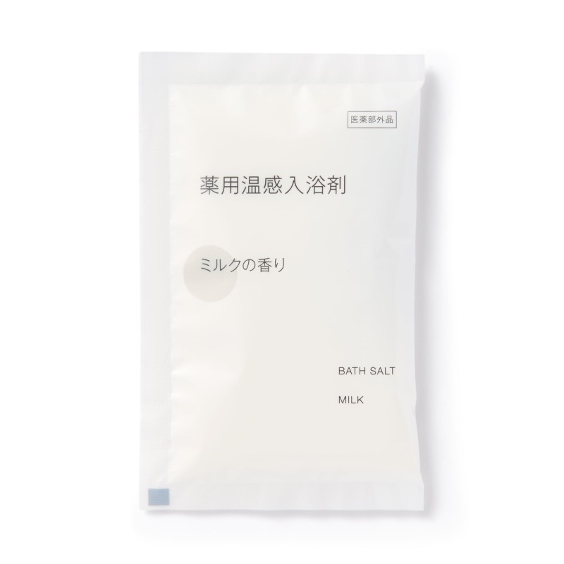 일본 무인양품 약용 온감 입욕제 밀크향 개별 포장 40g