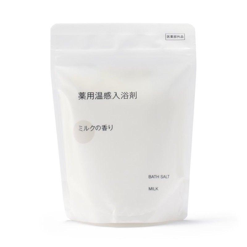 일본 무인양품 약용 온감 입욕제 밀크향 스푼 포함 360g