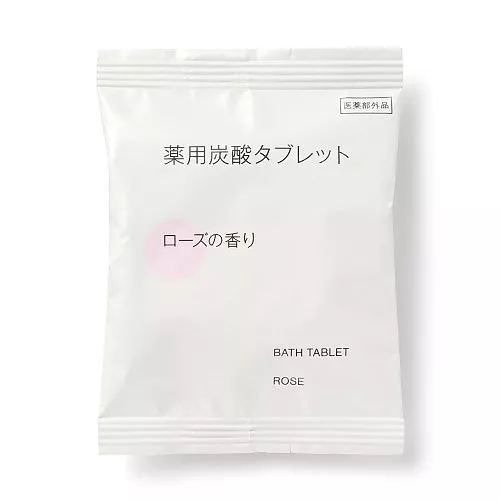 일본 무인양품 약용 탄산 태블릿 입욕제 로즈향 40g