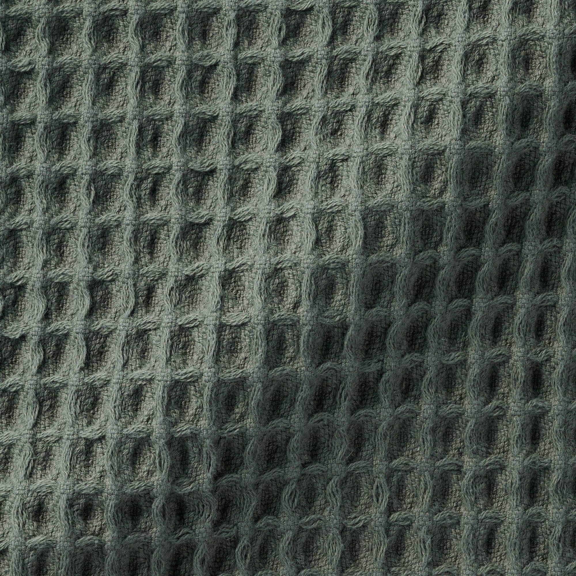 일본 무인양품 와플 핸드 타월 고리 포함 신형 34x35cm 그린
