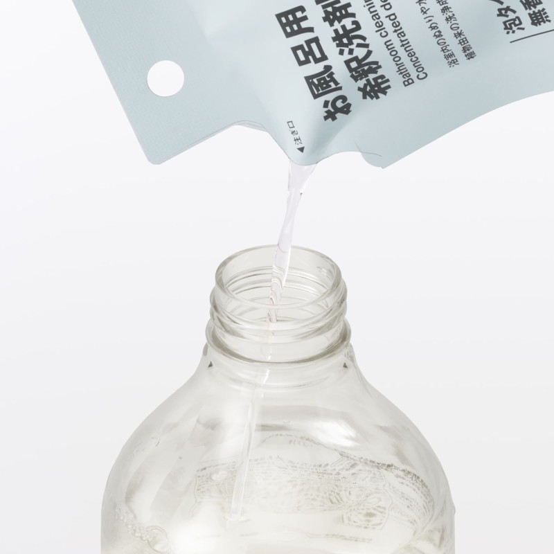 일본 무인양품 욕실용 희석 세제 세트 거품 클리너 보틀 + 희석 세제 1봉