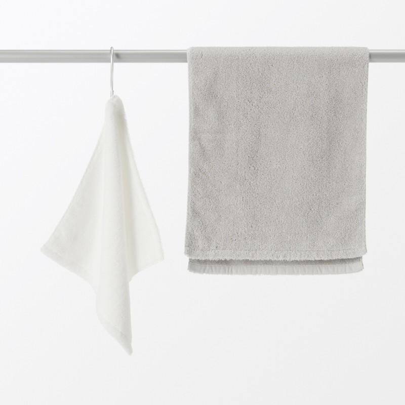 일본 무인양품 피부에 닿는 감촉이 부드러운 핸드 타월 34x35cm 그레이