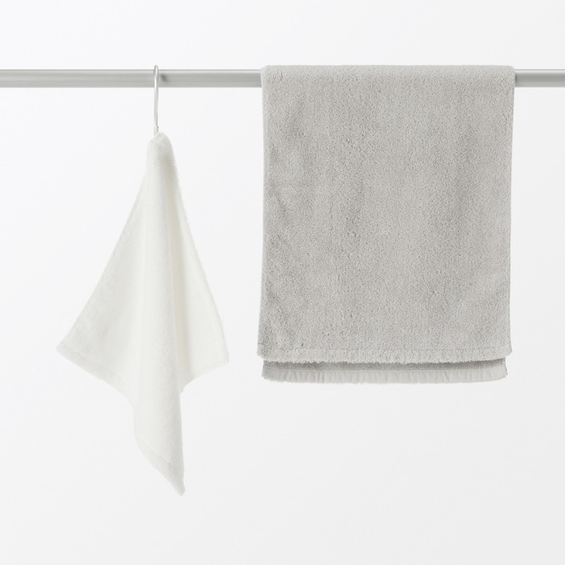 일본 무인양품 피부에 닿는 감촉이 부드러운 핸드 타월 34x35cm 오프화이트