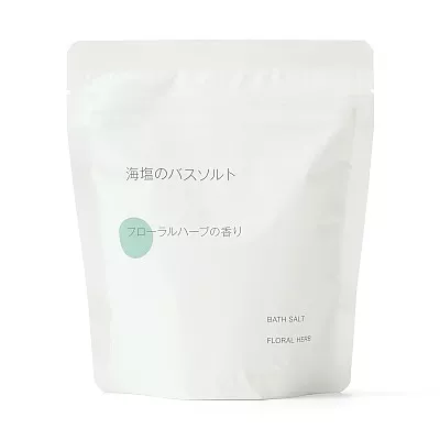 일본 무인양품 해염 배스솔트 플로럴 허브향 스푼 포함 360g