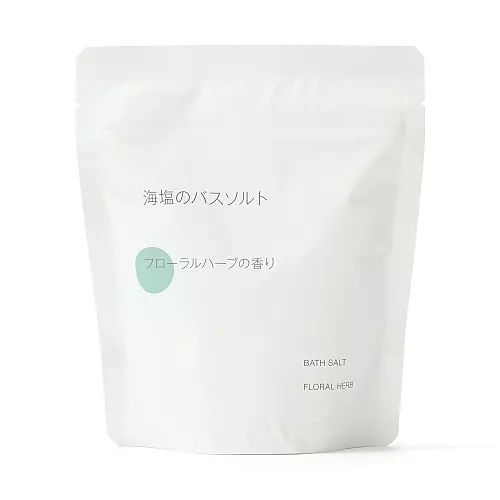일본 무인양품 해염 배스솔트 플로럴 허브향 스푼 포함 360g