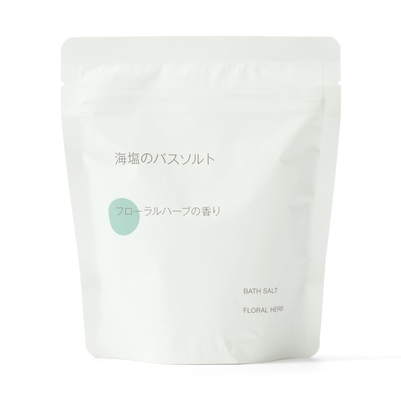 일본 무인양품 해염 배스솔트 플로럴 허브향 스푼 포함 360g