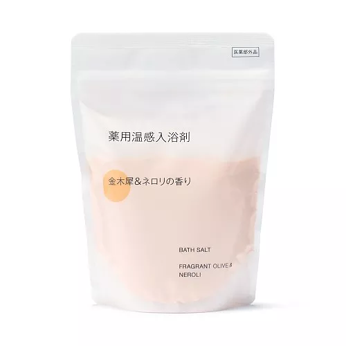일본 무인양품 약용 온감 입욕제 금목서 네롤리향 스푼 포함 360g