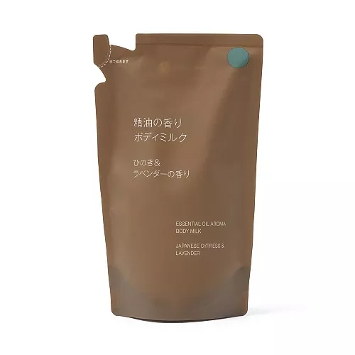 일본 무인양품 에센셜 오일 바디밀크 히노키 라벤더향 리필용 270ml