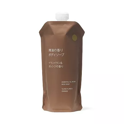 일본 무인양품 에센셜 오일 바디워시 일랑일랑 오렌지향 리필용 340ml