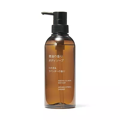 일본 무인양품 에센셜 오일 바디워시 히노키 라벤더향 400ml