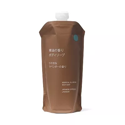 일본 무인양품 에센셜 오일 바디워시 히노키 라벤더향 리필용 340ml