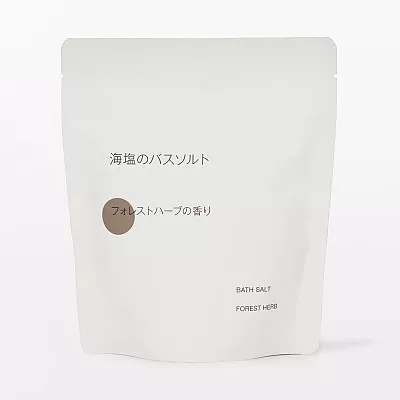 일본 무인양품 해염 배스솔트 포레스트 허브향 스푼 포함 360g