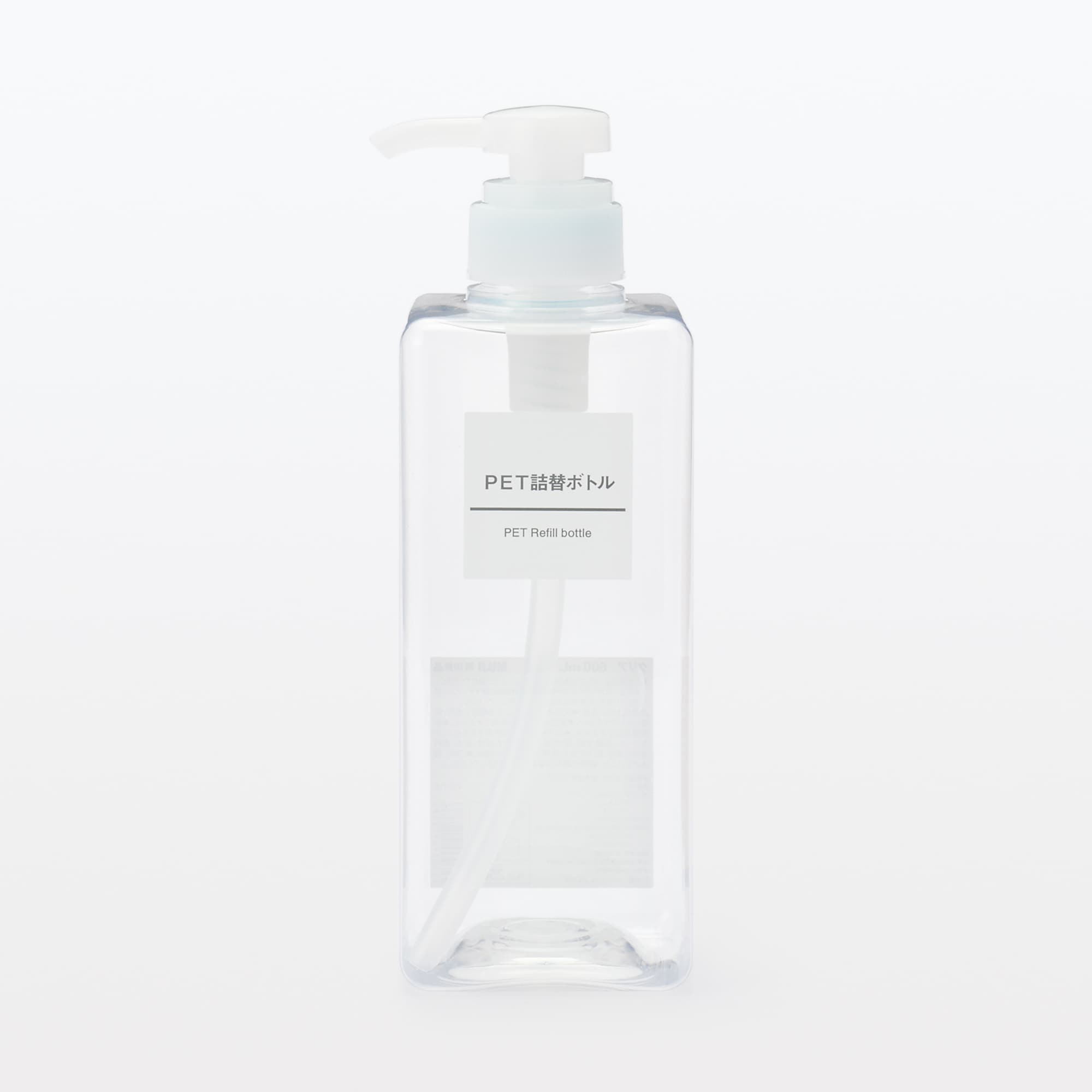 일본 무인양품 PET 리필 보틀 600ml 클리어