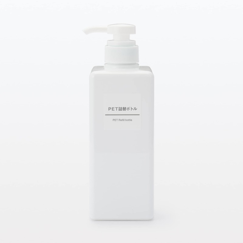일본 무인양품 PET 리필 보틀 600ml 화이트