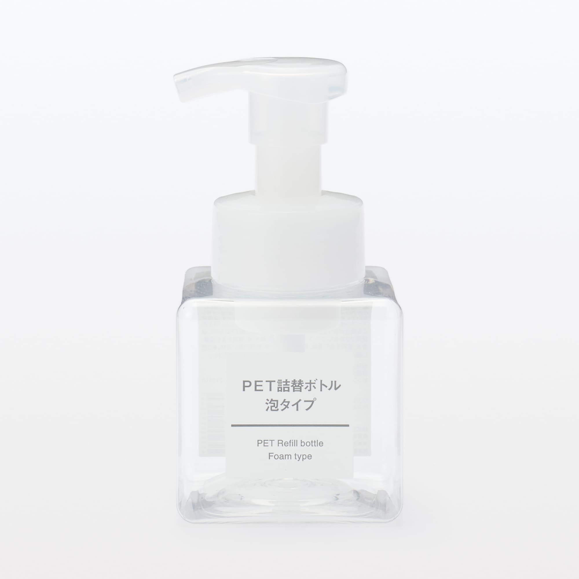 일본 무인양품 PET 리필 보틀 거품형 250ml 클리어