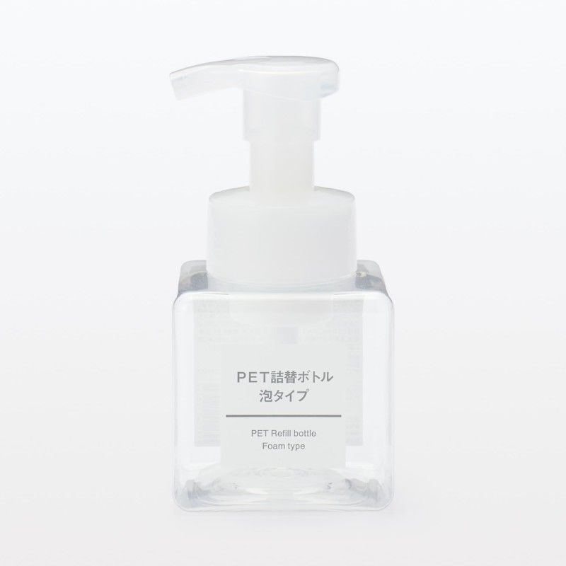일본 무인양품 PET 리필 보틀 거품형 250ml 클리어