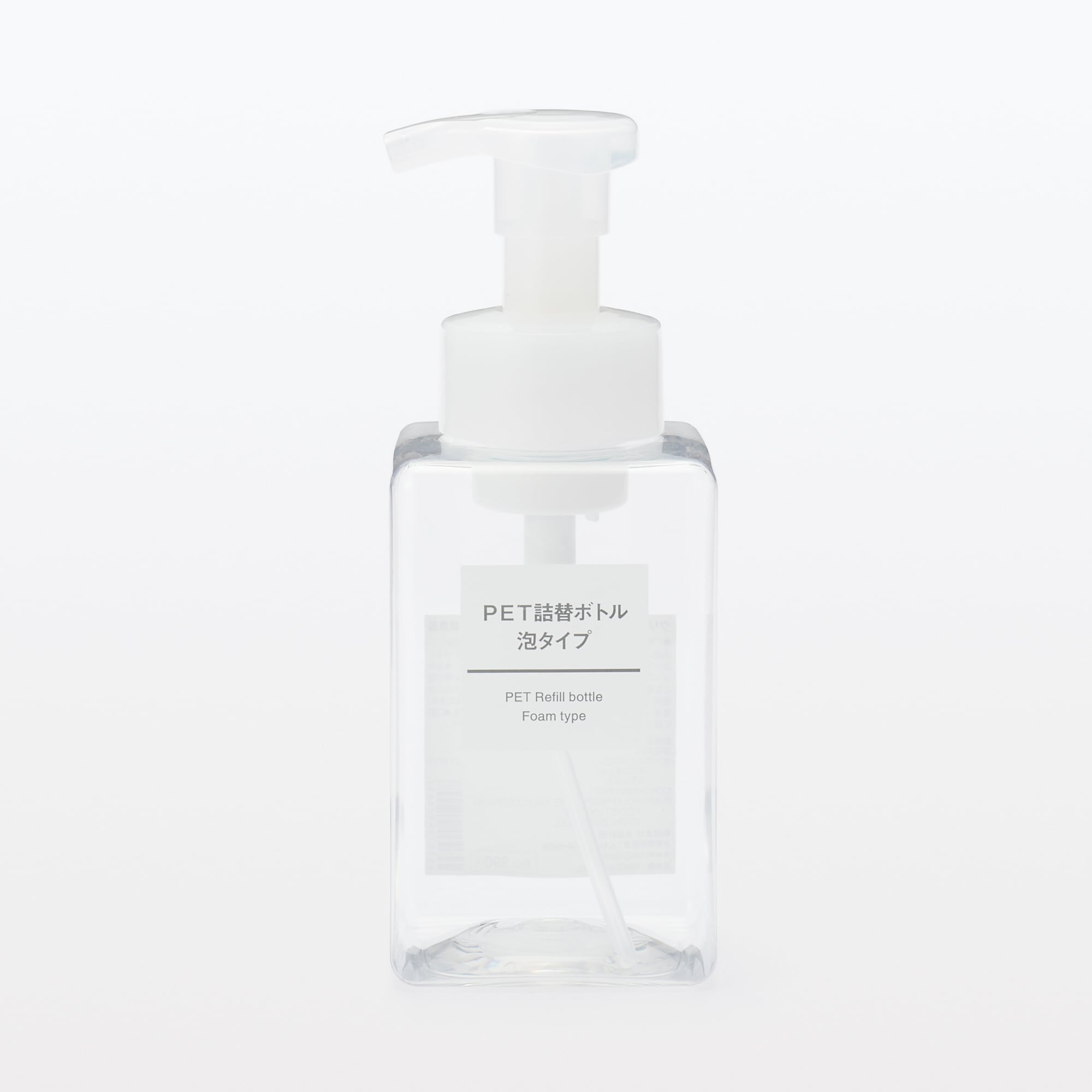 일본 무인양품 PET 리필 보틀 거품형 400ml 클리어