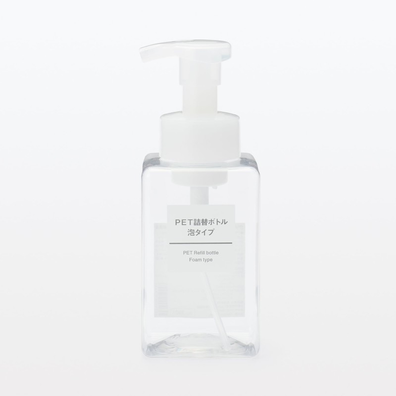 일본 무인양품 PET 리필 보틀 거품형 400ml 클리어