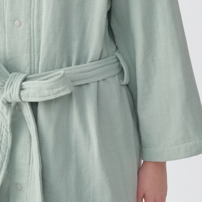 일본 무인양품 거즈 파일 배스로브 목욕 가운 남녀공용 L-XL 라이트 그린