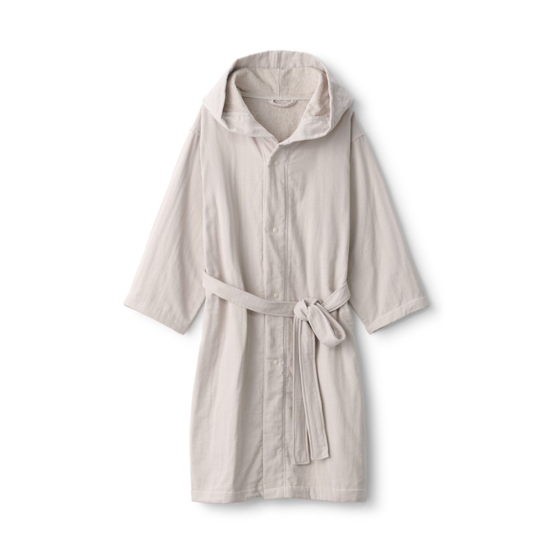 일본 무인양품 거즈 파일 배스로브 목욕 가운 남녀공용 L-XL 베이지