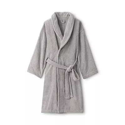 일본 무인양품 도톰한 파일 배스로브 목욕 가운 남녀공용 L-XL 그레이