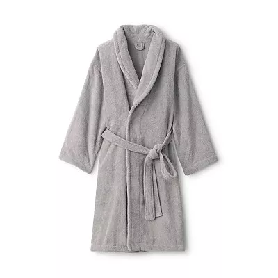 일본 무인양품 도톰한 파일 배스로브 목욕 가운 남녀공용 S-M 오프화이트
