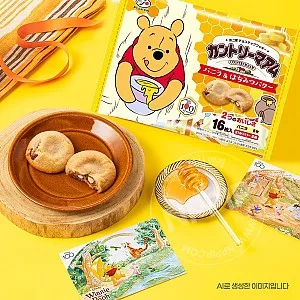 후지야 곰돌이 푸 컨트리맘 쿠키 바닐라 꿀버터맛 16개입