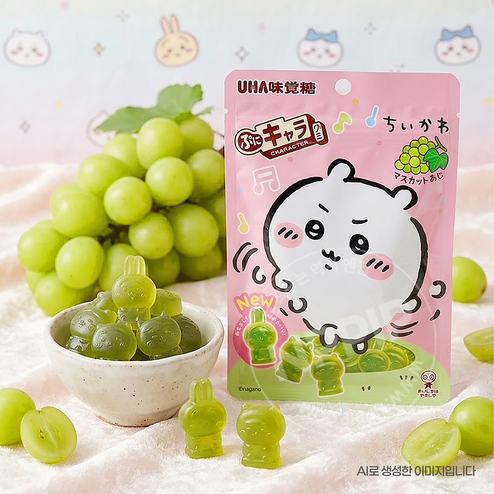 UHA미각당 푸니캬라 구미 치이카와 샤인머스캣 젤리 51g