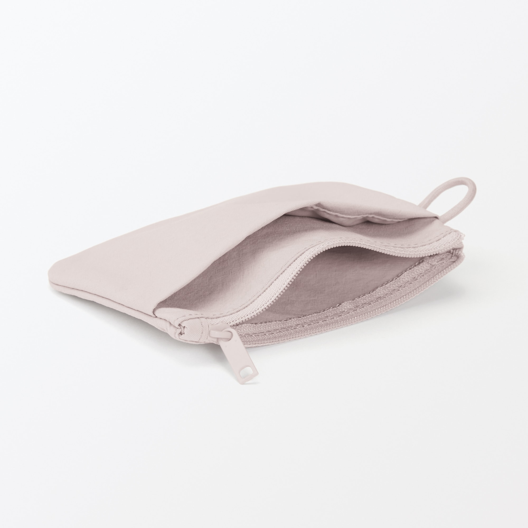 일본 무인양품 링클 나일론 플랫 파우치 S 13.6x10cm 핑크