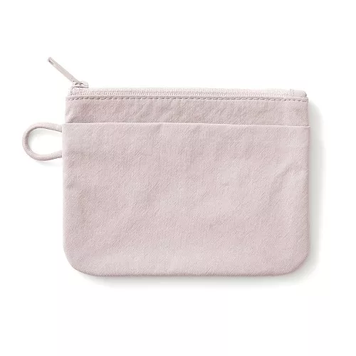 일본 무인양품 링클 나일론 플랫 파우치 S 13.6x10cm 핑크