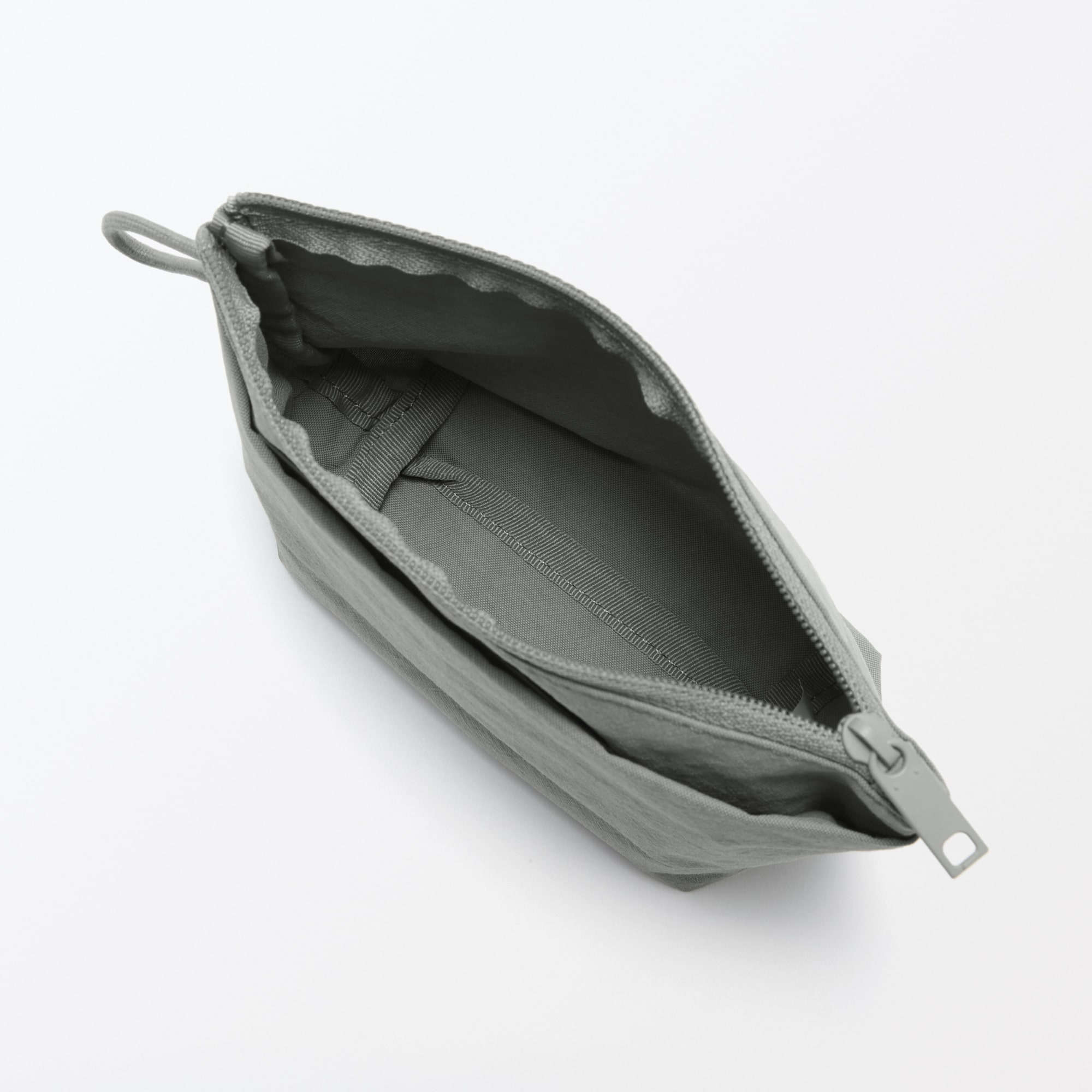일본 무인양품 링클 나일론 마치 파우치 S 16.5x11x6cm 그레이