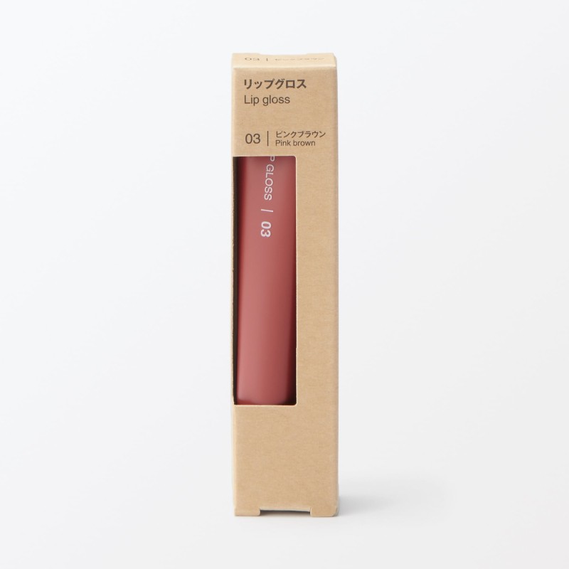 일본 무인양품 립글로스 핑크 브라운 10.5g