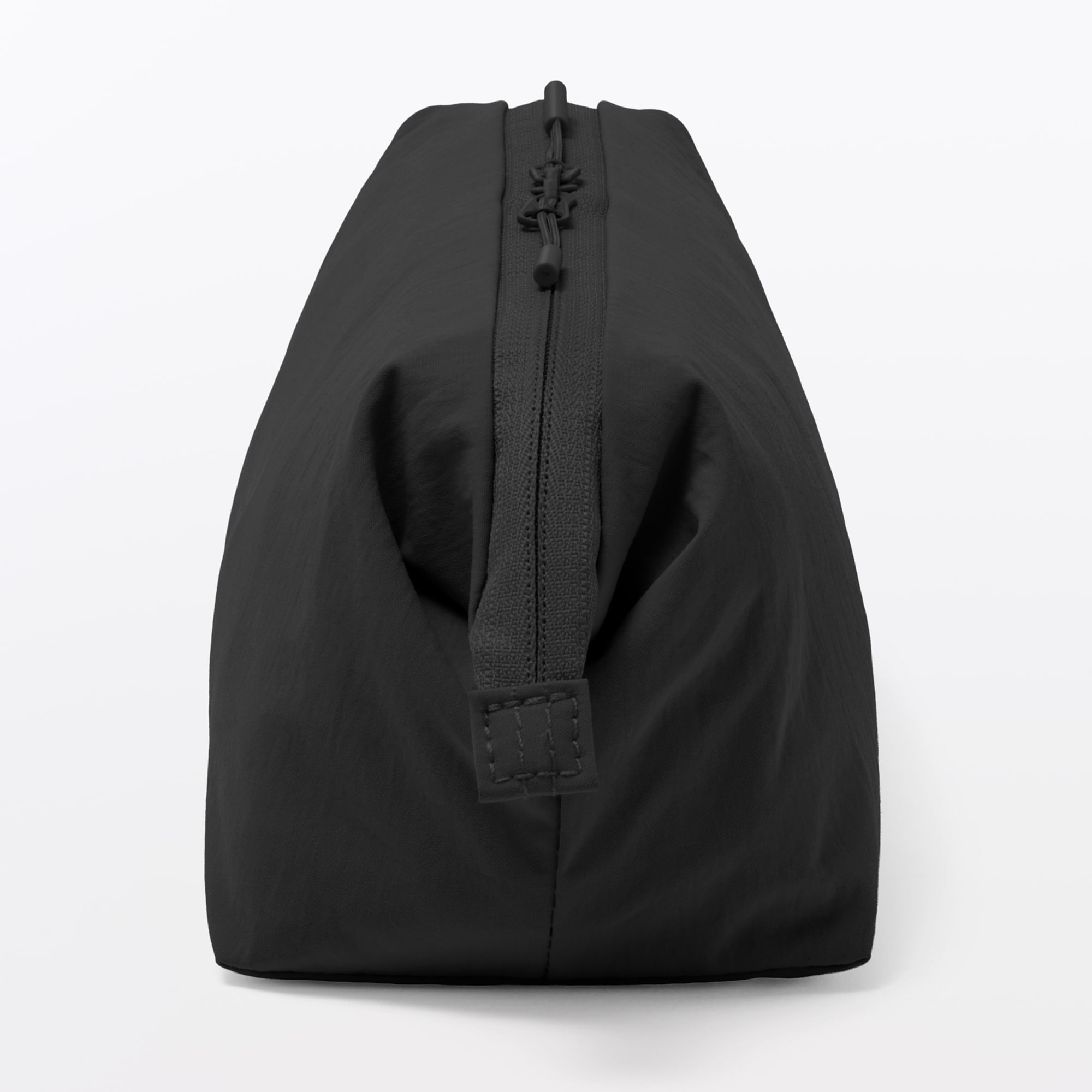 일본 무인양품 발수 재생 나일론 와이드 입구 파우치 L 20x10x11cm 블랙