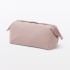 일본 무인양품 발수 재생 나일론 와이드 입구 파우치 L 20x10x11cm 핑크