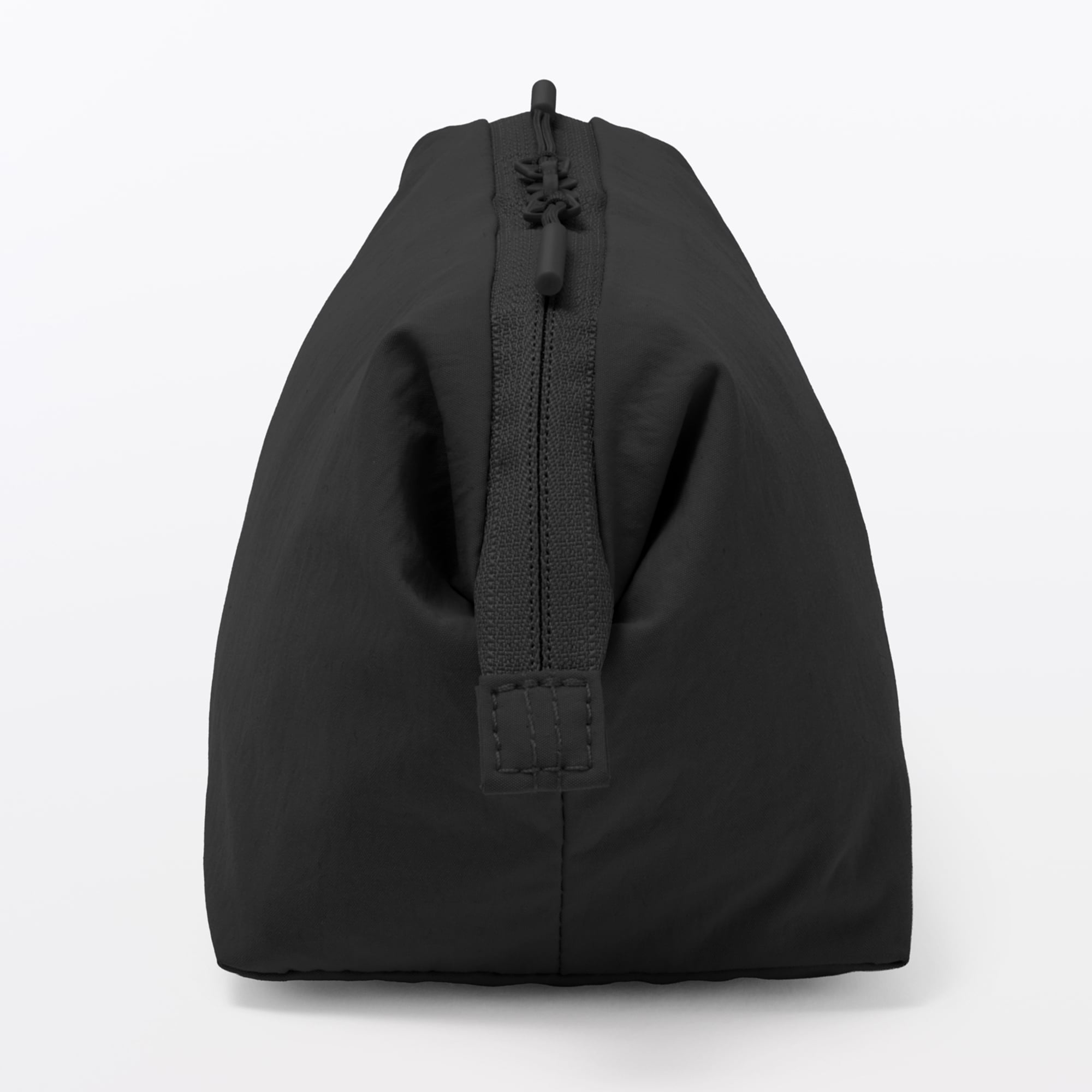 일본 무인양품 발수 재생 나일론 와이드 입구 파우치 S 14x10x11cm 블랙