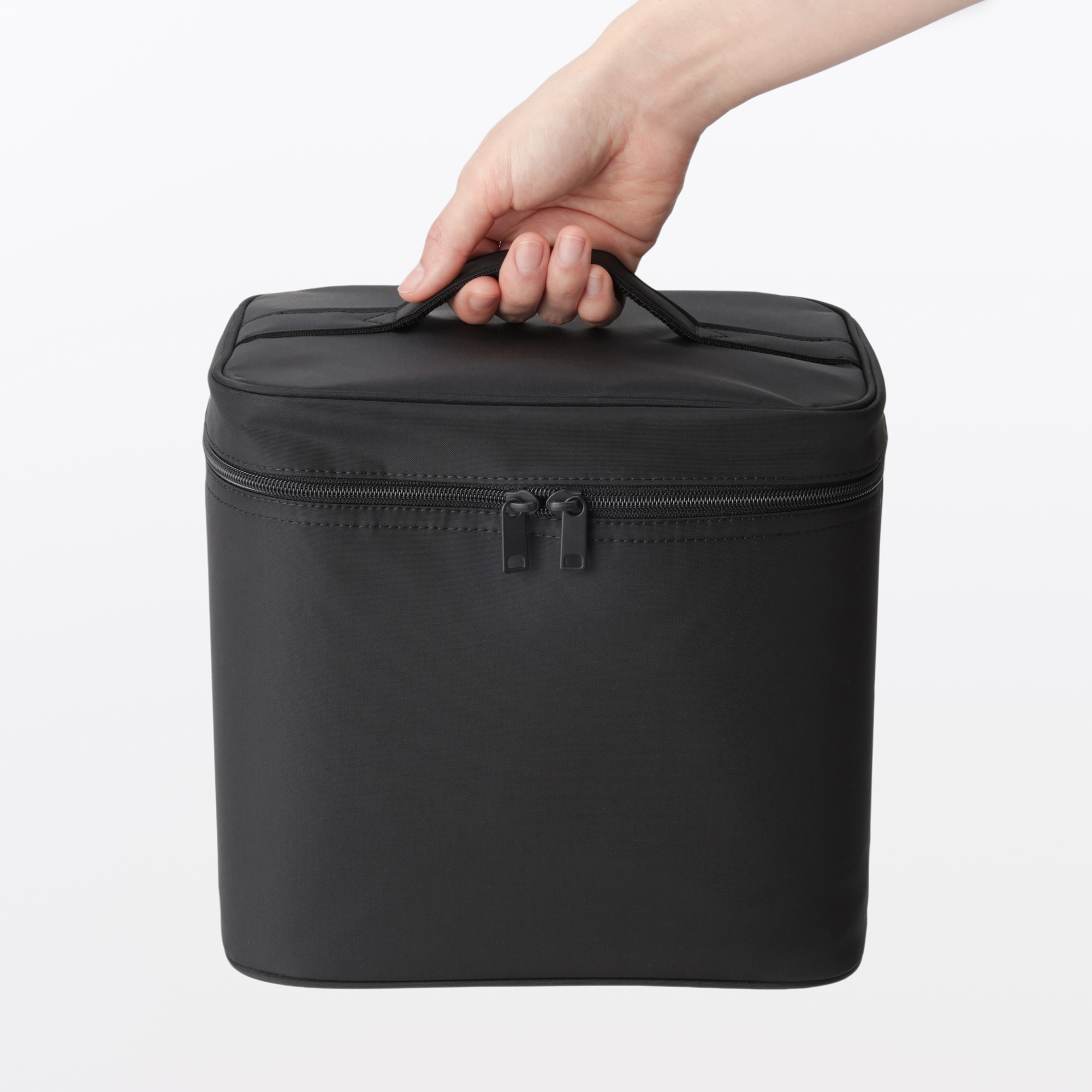 일본 무인양품 재생 나일론 메이크업 박스 M 24x16.5x23cm 블랙