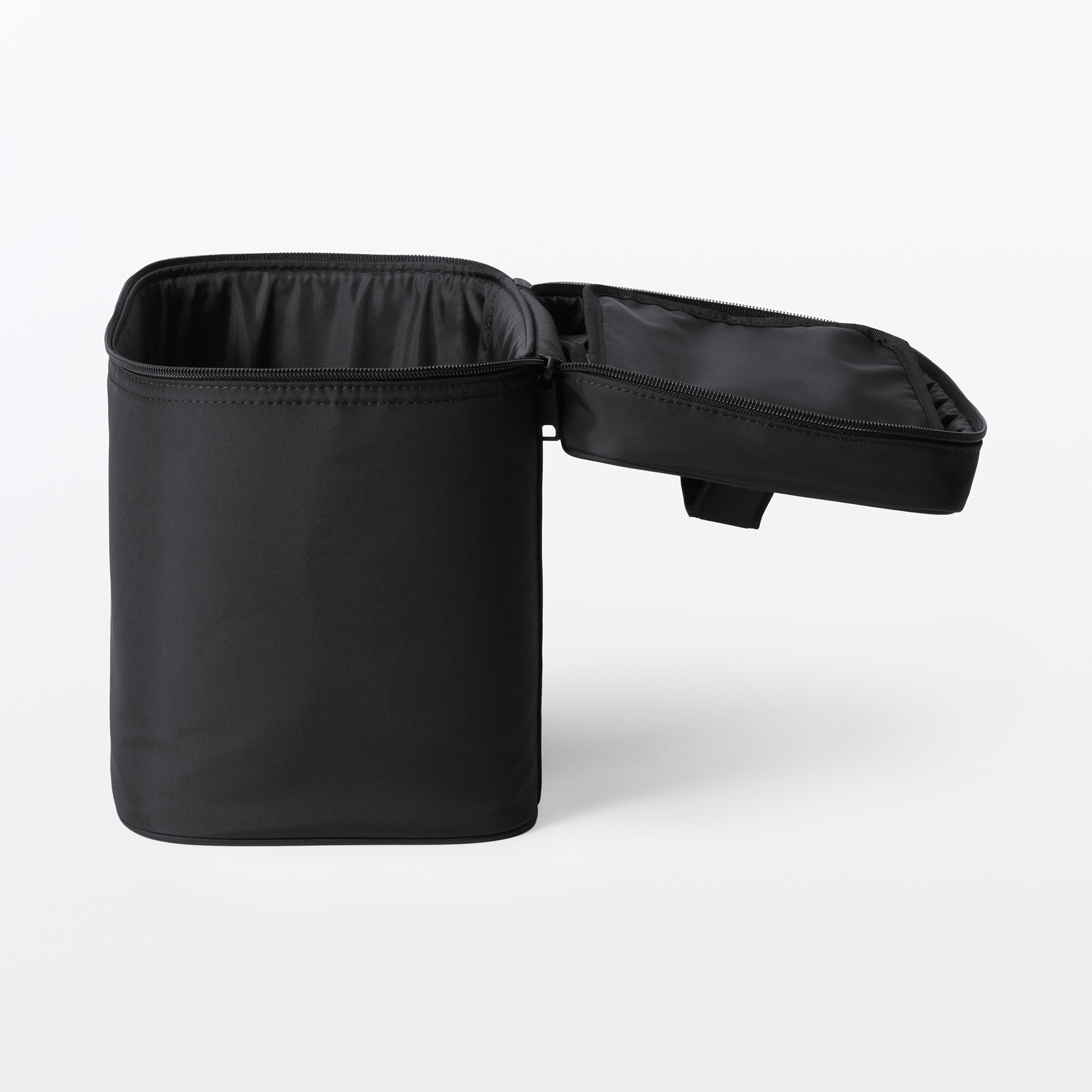 일본 무인양품 재생 나일론 메이크업 박스 M 24x16.5x23cm 블랙