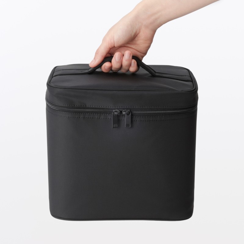 일본 무인양품 재생 나일론 메이크업 박스 M 24x16.5x23cm 블랙