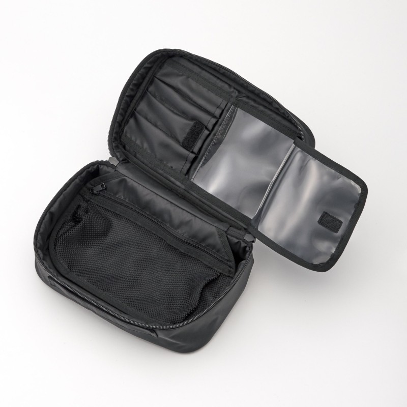 일본 무인양품 재생 나일론 메이크업 박스 S 23x15.5x9cm 블랙