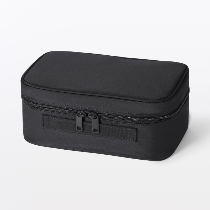 일본 무인양품 재생 나일론 메이크업 박스 S 23x15.5x9cm 블랙