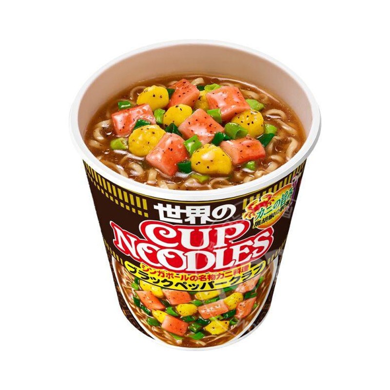 닛신 컵누들 블랙페퍼 클럽 싱가폴 명물 게요리맛 78g