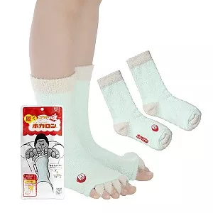일본 도시샤 고릴라 호카론 발가락 보온 양말 크루 23-25cm (민트/핑크/레드)