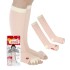 일본 도시샤 고릴라 호카론 발가락 보온 양말 하이삭스 23-25cm (핑크/그레이)