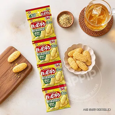 카메다제과 해피탄 미니 스파이스 4연팩 일본 과자