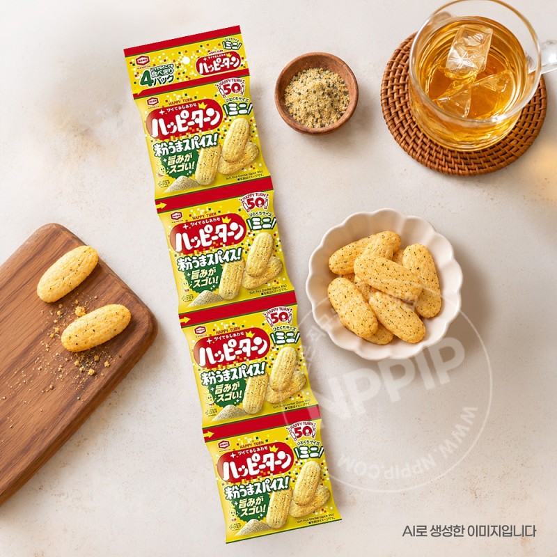 카메다제과 해피탄 미니 스파이스 4연팩 일본 과자
