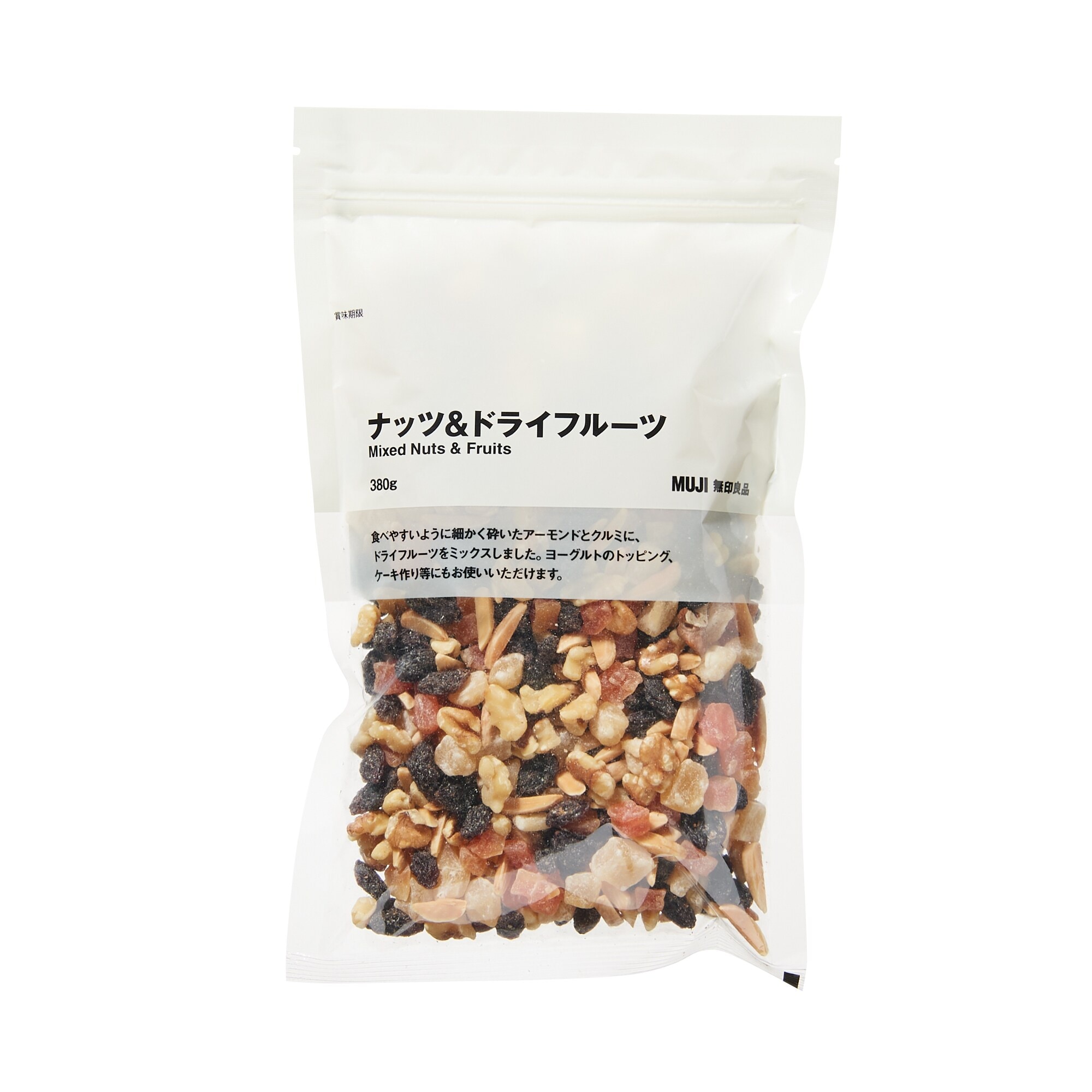 일본 무인양품 대용량 견과류 건조 과일 380g