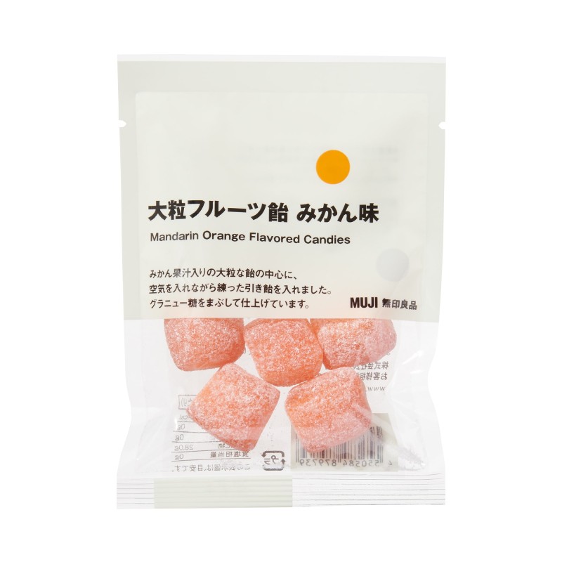 일본 무인양품 과일 큰 알 사탕 귤맛 29g